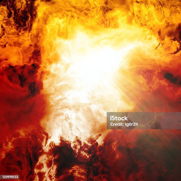 Large Explosion Demonstrating Armageddon Stock Photo - Download Image Now - 2012, Abstract, Accidents and Disasters