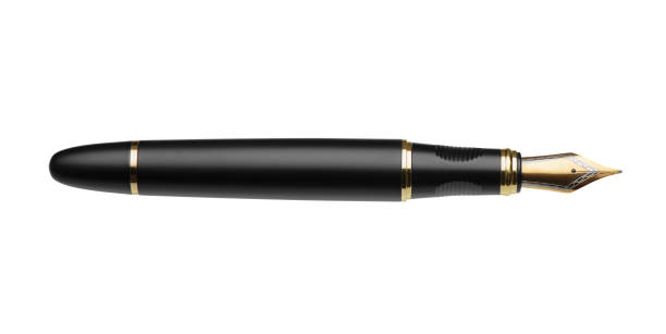 Fountain writing pen isolated on white with clipping path