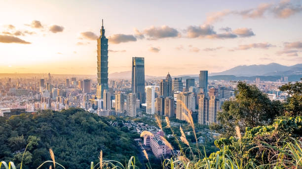 istock Taipei city panorama in Taiwan 1209191228