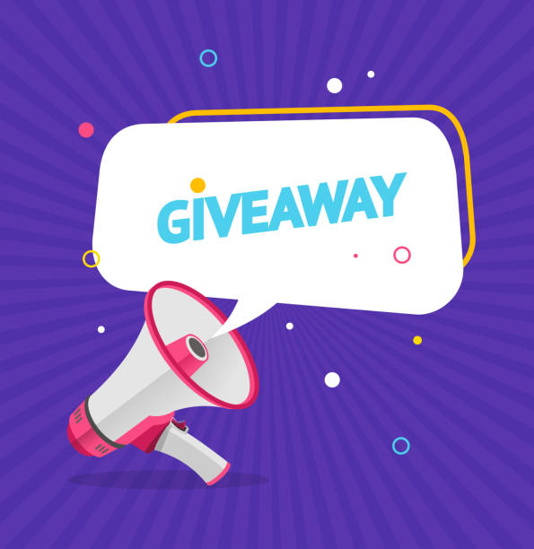 istock Cartoon Color Giveaway Concept Banner Card. Vector 1209198023