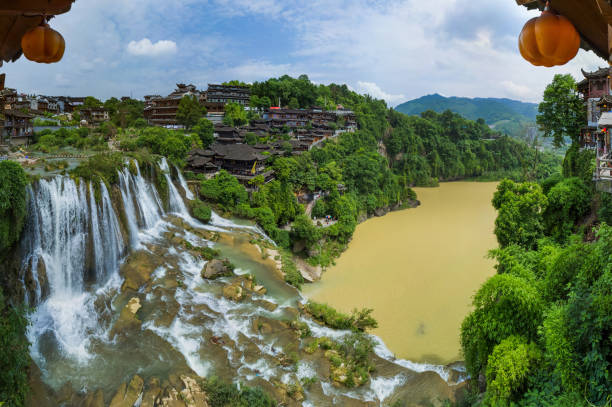 istock Furong ancient village and waterfall - Hunan China 1209199694