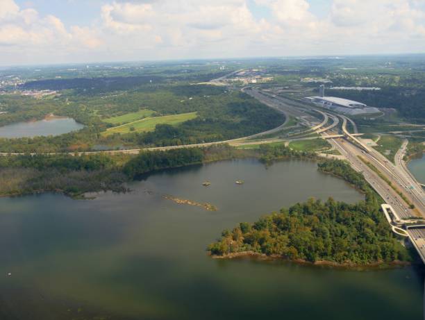 istock Aerial view of Virginia with the interstate highway below. 1209201183