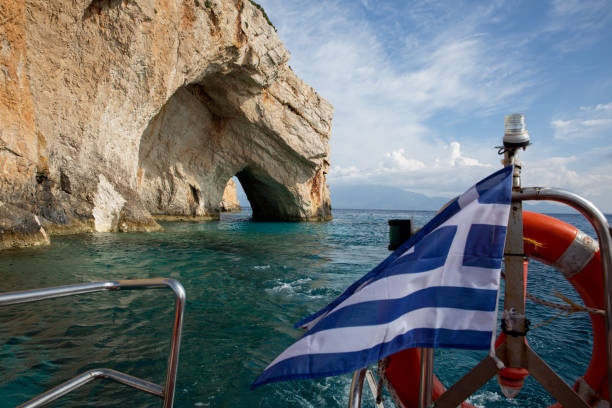 blue caves on Zakynthos island