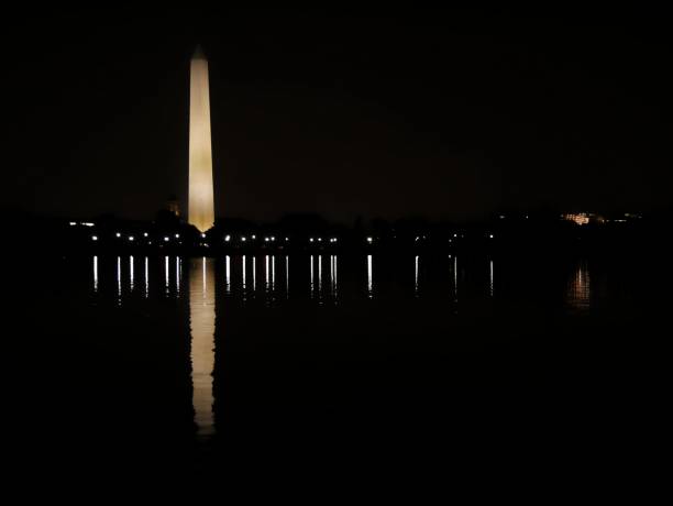 istock The Washington Monument with night lights reflected in the waters of Potomac River. 1209201974