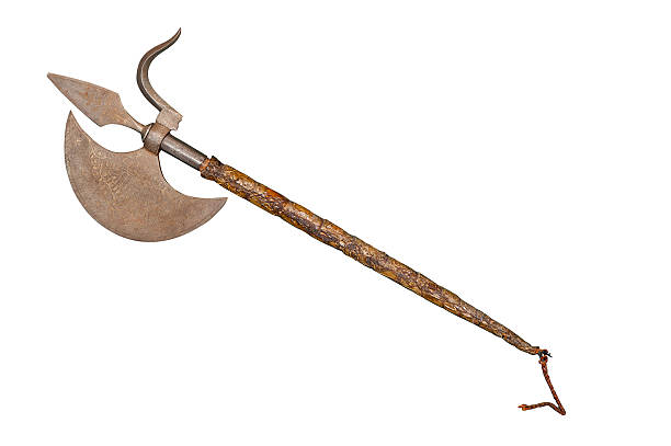 The ancient weapon - a halberd stock photo