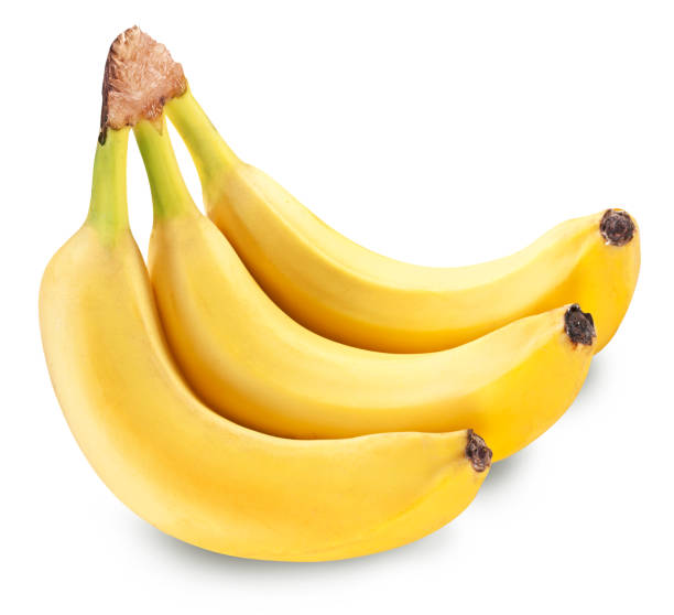 istock Bunch of three bananas isolated on a white background. File contains clipping path. 1209206946