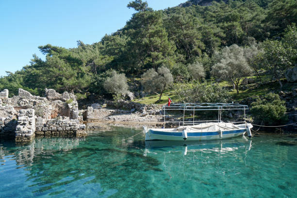 istock Cleopatra Bath bay. Cleoparta bath from Fethiye, Turkey. 1209208657