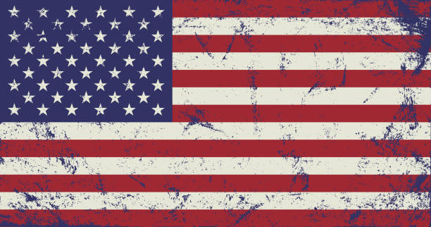 Grunge USA flag Grunge USA flag. Original proportions. Frayed stock illustrations