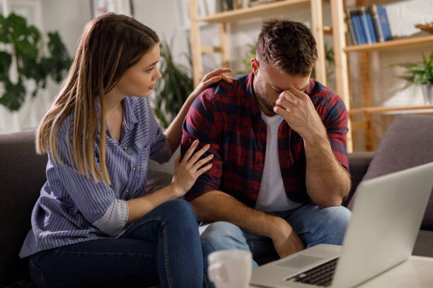 istock Young woman comforting her  partner 1209214689