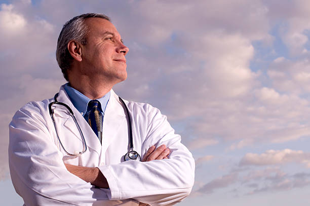 Stock Photo of a Confident Medical Doctor with Copy Space stock photo