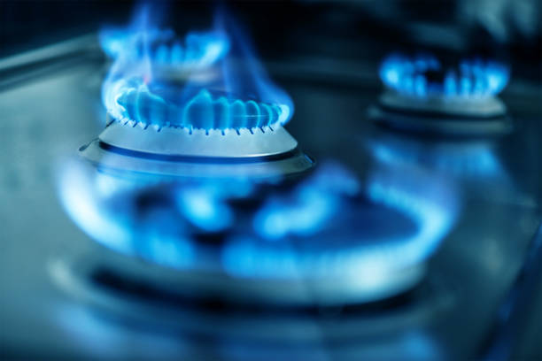 istock Flames of gas stove 1209218254