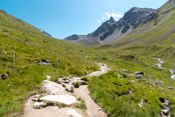 istock A view of a mountain in Saint Moritz from a hiking trail 1209220314