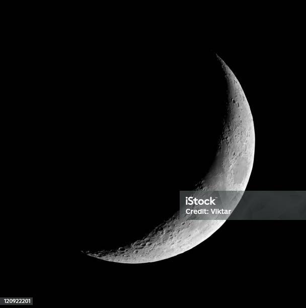 Crescent Moon Stockfoto und mehr Bilder von Astrofotografie - Astrofotografie, Astronomie, Farbbild