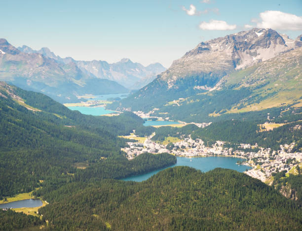istock A panoramic view of Engadin Valley and Saint Moritz from Muottos Muragl 1209224605