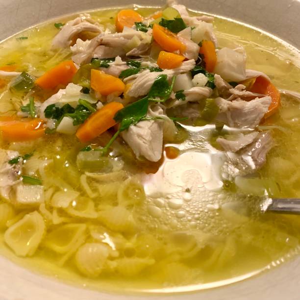 istock Chicken soup with noodles 1209228825