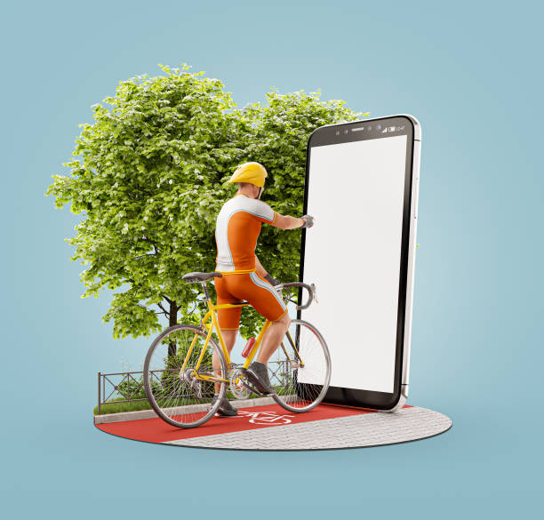 istock Unusual 3d illustration of a Professional cyclist 1209231686