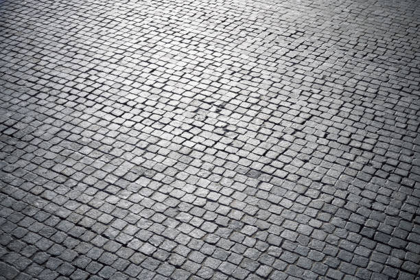istock Stone road texture. Road tile on the Red Square in Moscow 1209231764