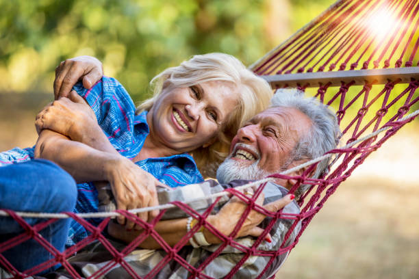 istock Lovely mature couple on romantic vacation 1209232230
