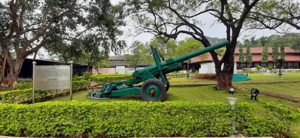 A vintage artillery gun used by the indian army during the kargil war