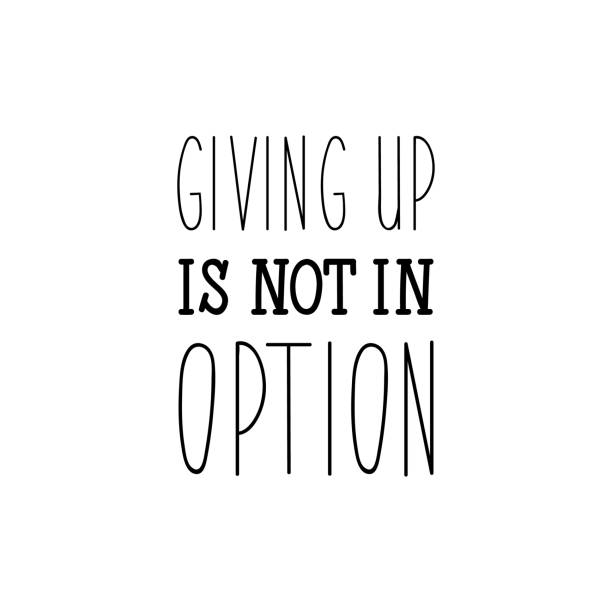 istock Giving up is not in option. Lettering. calligraphy vector. Ink illustration. 1209236761