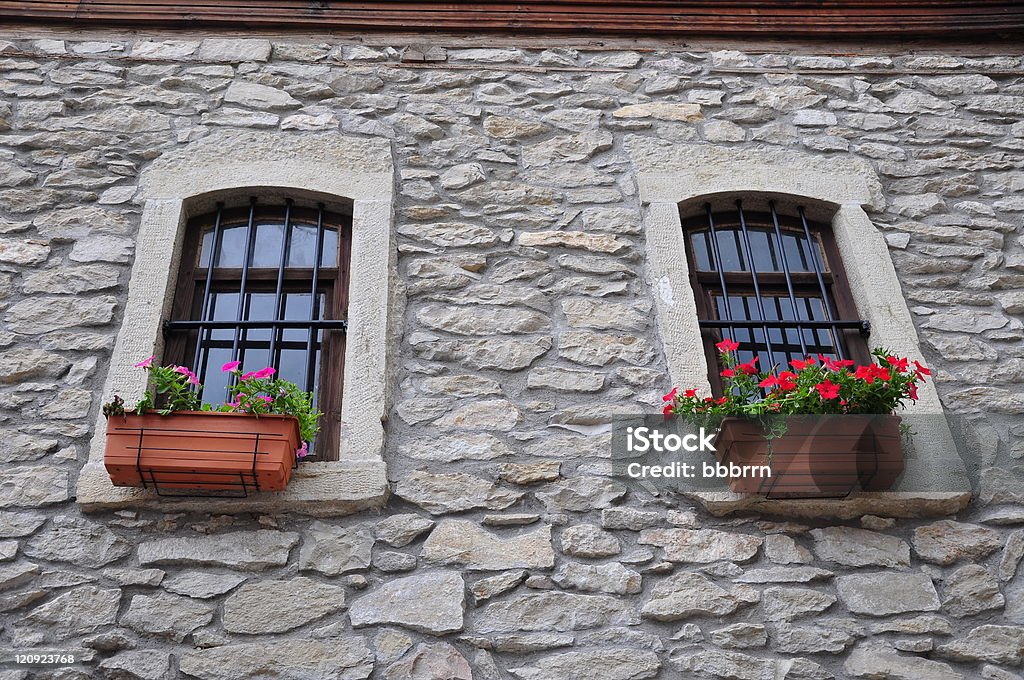 windows - Foto stock royalty-free di Grata di metallo