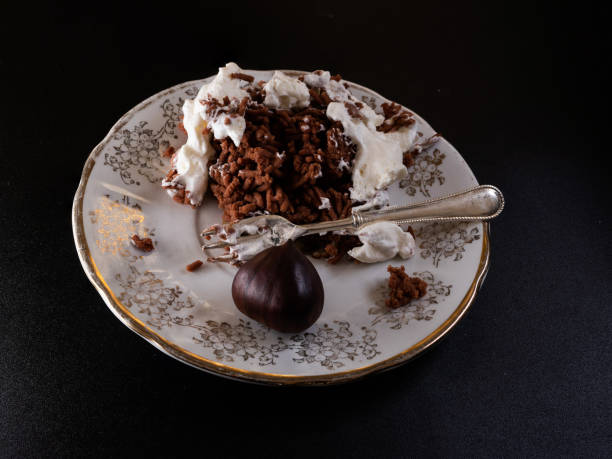 istock Mont Blanc, homemade dessert with chestnuts 1209238480