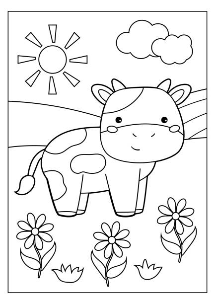 5,200+ Farm Coloring Pages Stock Photos, Pictures & Royalty-Free Images ...