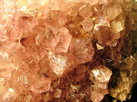 specimen of natural rough quartz crystal cutout on white background