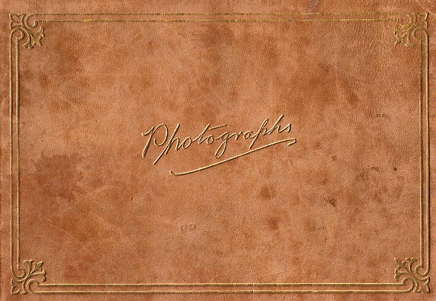 Vintage Full Size Leeather Embossed In Gold Photograph Album Stock Photo -  Download Image Now - iStock