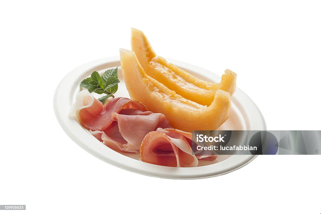 Parma Prosciutto y melón placa. - Foto de stock de Alimento libre de derechos