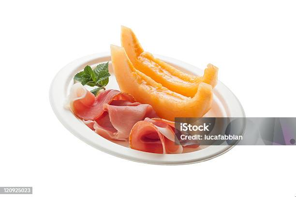 Parma Prosciutto Y Melón Placa Foto de stock y más banco de imágenes de Alimento - Alimento, Antipasto, Aperitivo - Plato de comida