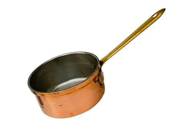 copper pan - koperen pan stockfoto's en -beelden