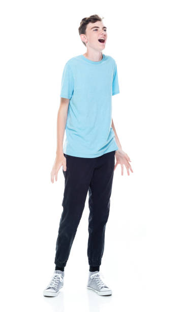 istock Caucasian young male in front of white background 1209263591