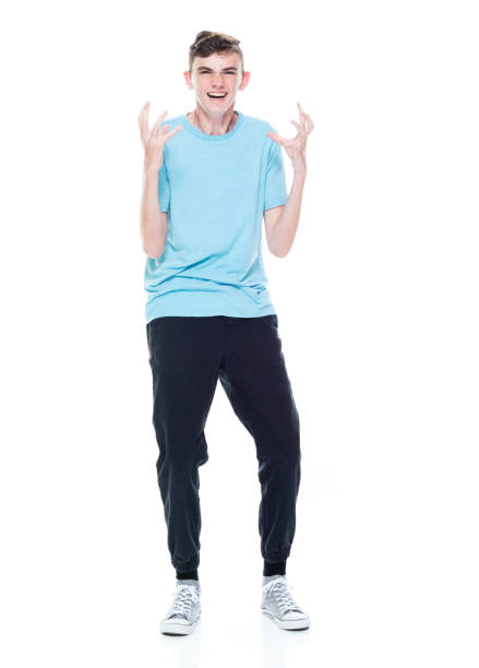 istock Caucasian young male in front of white background 1209263600