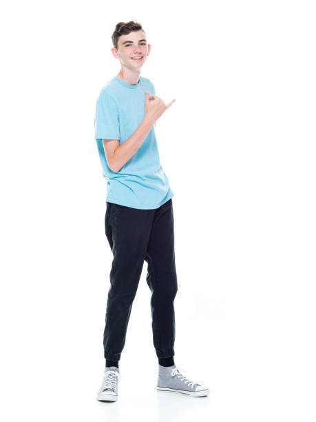 istock Caucasian boys in front of white background 1209263617