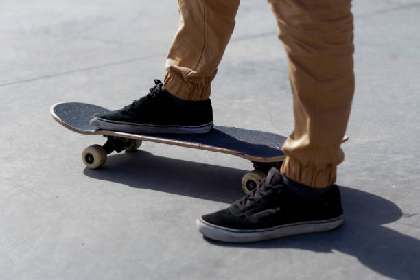 istock skateboard day on obstacle course with brown pants 1209263623