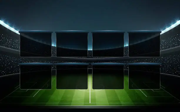 Vector illustration of football stadium vector 3