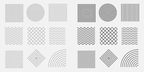 Small Shape Set Of Vector Geometric Shapes Design Element Editable Stroke Stock ...