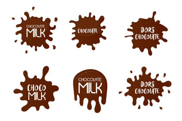 illustrazioni stock, clip art, cartoni animati e icone di tendenza di gocce di cioccolato, macchie. - chocolate cocoa hot chocolate backgrounds
