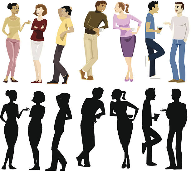 ilustrações, clipart, desenhos animados e ícones de pessoas a coleção 1 pé - bar women silhouette child