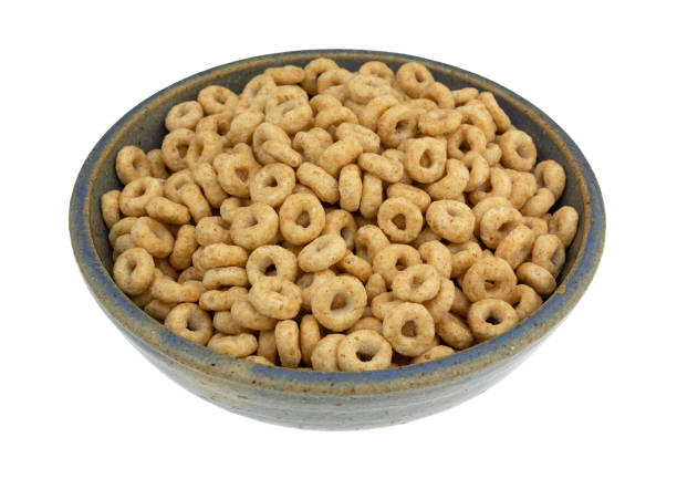 istock Generic round whole grain oat cereal in a stoneware bowl 1209265832