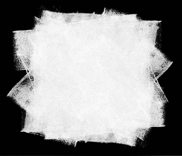 Rolled out big stain of white paint on a black background by hand and paint roller - abstract vector illustration with visible uneven irregular wide traces of paint and multilayered effects Big white stain in the middle of rectangular black paper background.
Expressive form made by white paint and paint roller.
Unique trails formed during painting. Zoom to see the details.

VECTOR FILE - enlarge without lost the quality.
Great unique base for your card design, ex. BLACK FRIDAY. paint textures stock illustrations