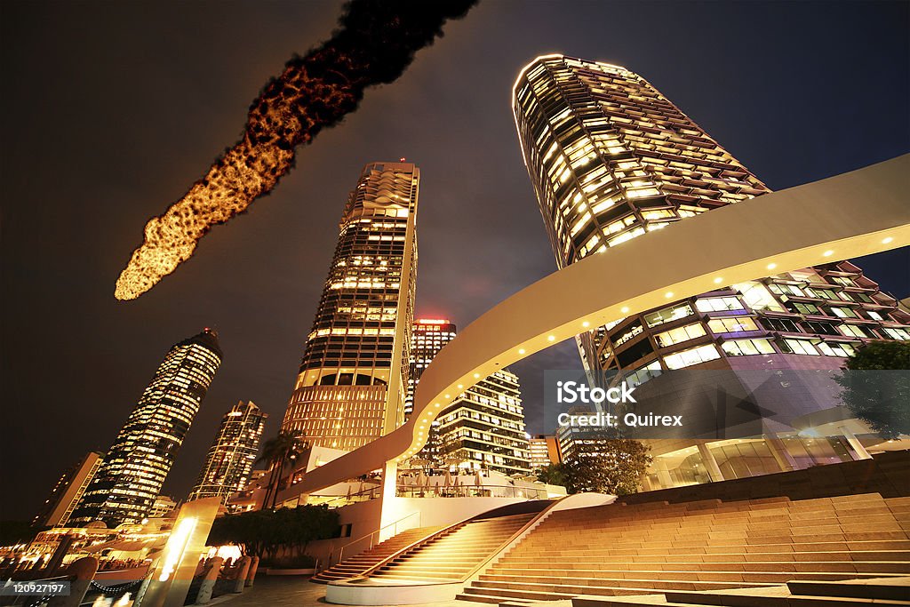 Stadt unter Feuer - Lizenzfrei Brisbane Stock-Foto