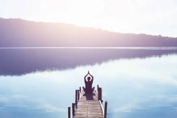 Photo of meditation and yoga background