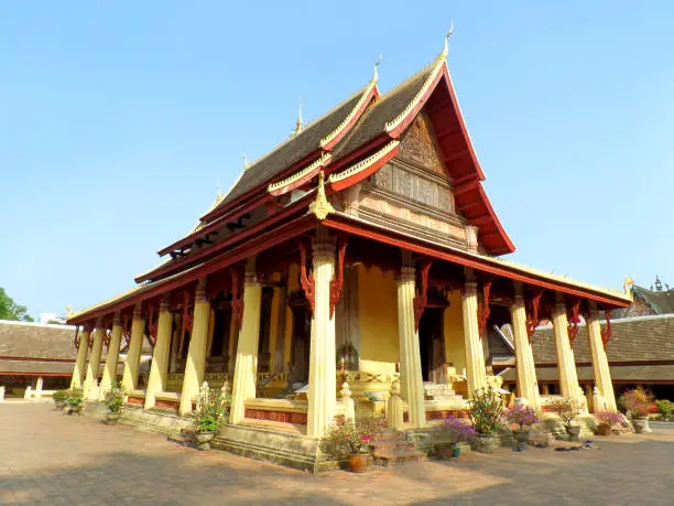 Wat Si Saket Buddhist Temple in the Citycentre of Vientiane, Laos