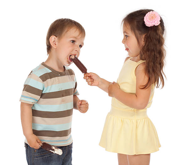 istock Little children with ice cream 120928098