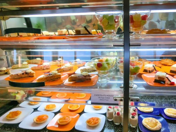 istock Dining Room Buffet aboard the luxury abstract cruise ship 1209286360