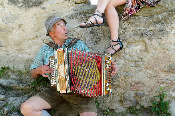 istock Musician looks at womens legs 120928677