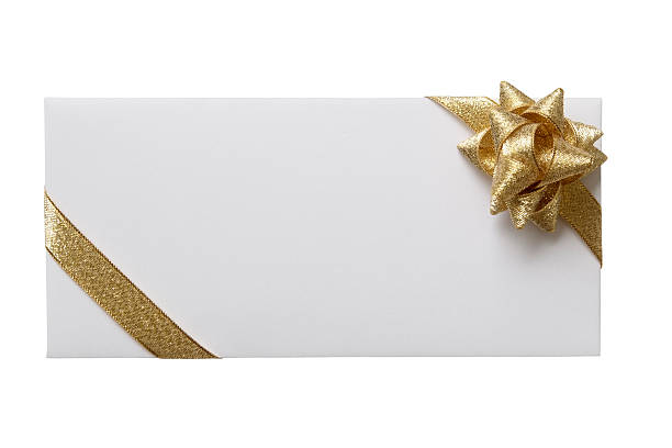 istock Isolated shot of white envelope with decoration on white background 120928779