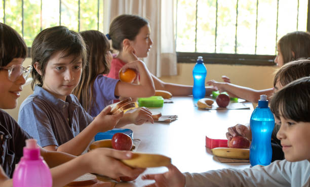 School canteen stock photo